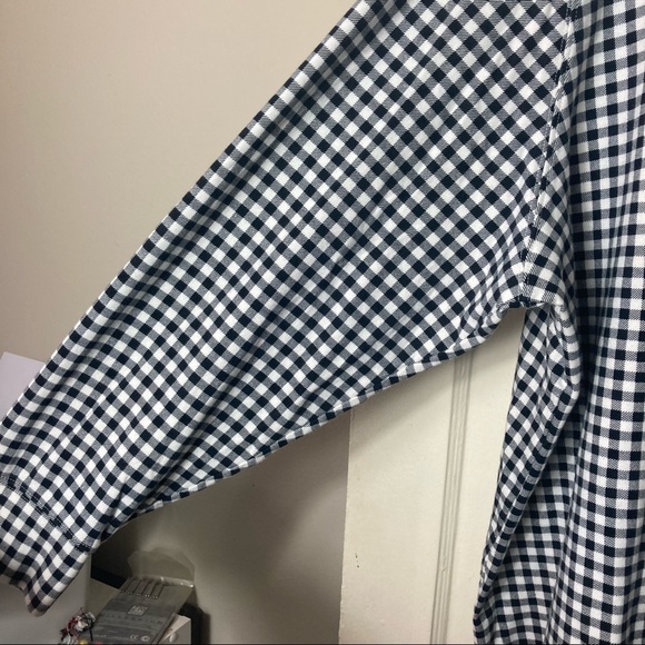 Lands' End black white gingham turtleneck long sleeve top plus 3X - Picture 7 of 7